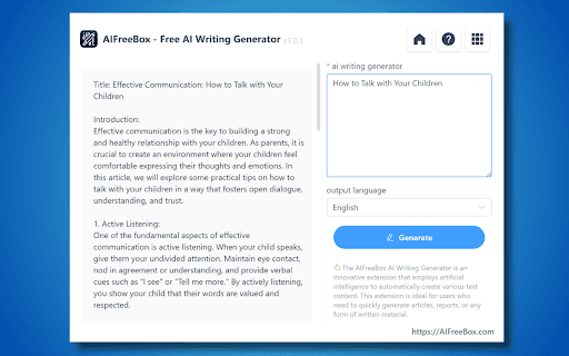 Free Best AI Writing Generator - AIFreeBox thumbnail