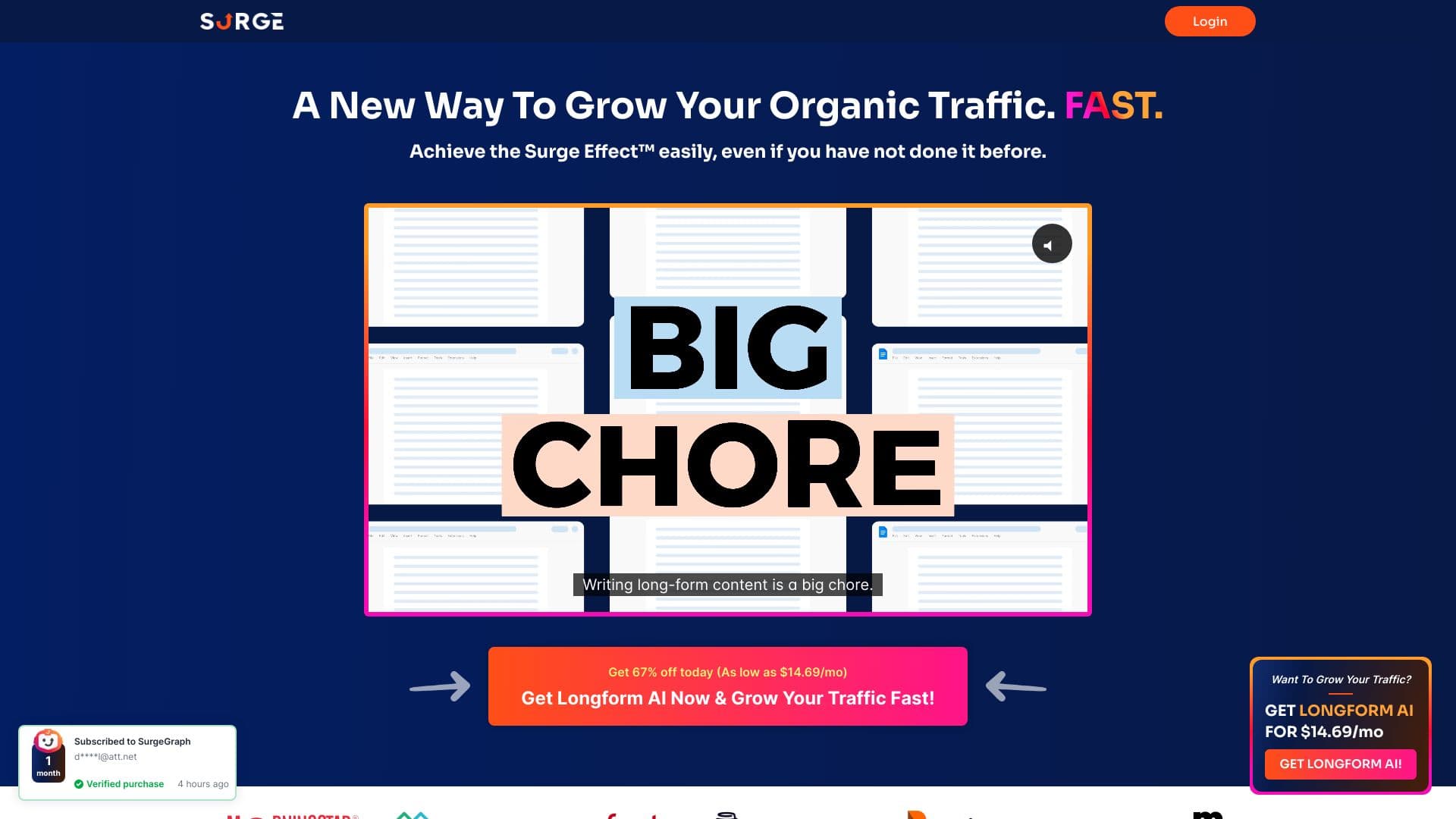 Longform AI by SurgeGraph thumbnail