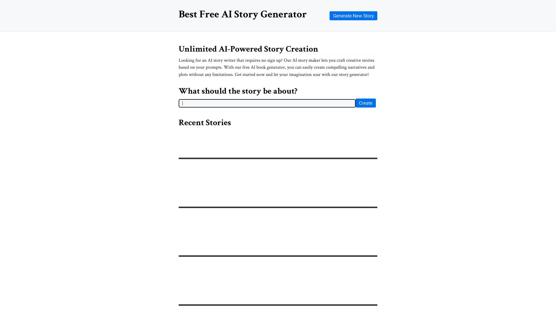 Free AI Story Generator thumbnail