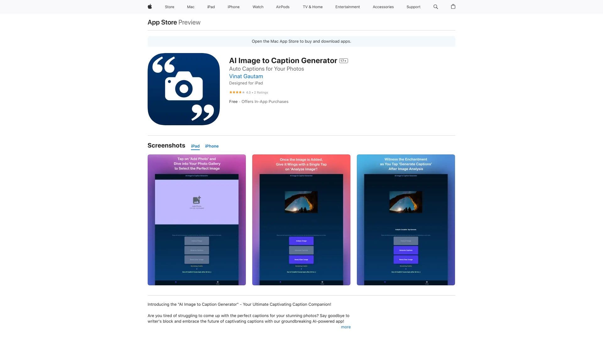 AI Image to Captions Generator thumbnail