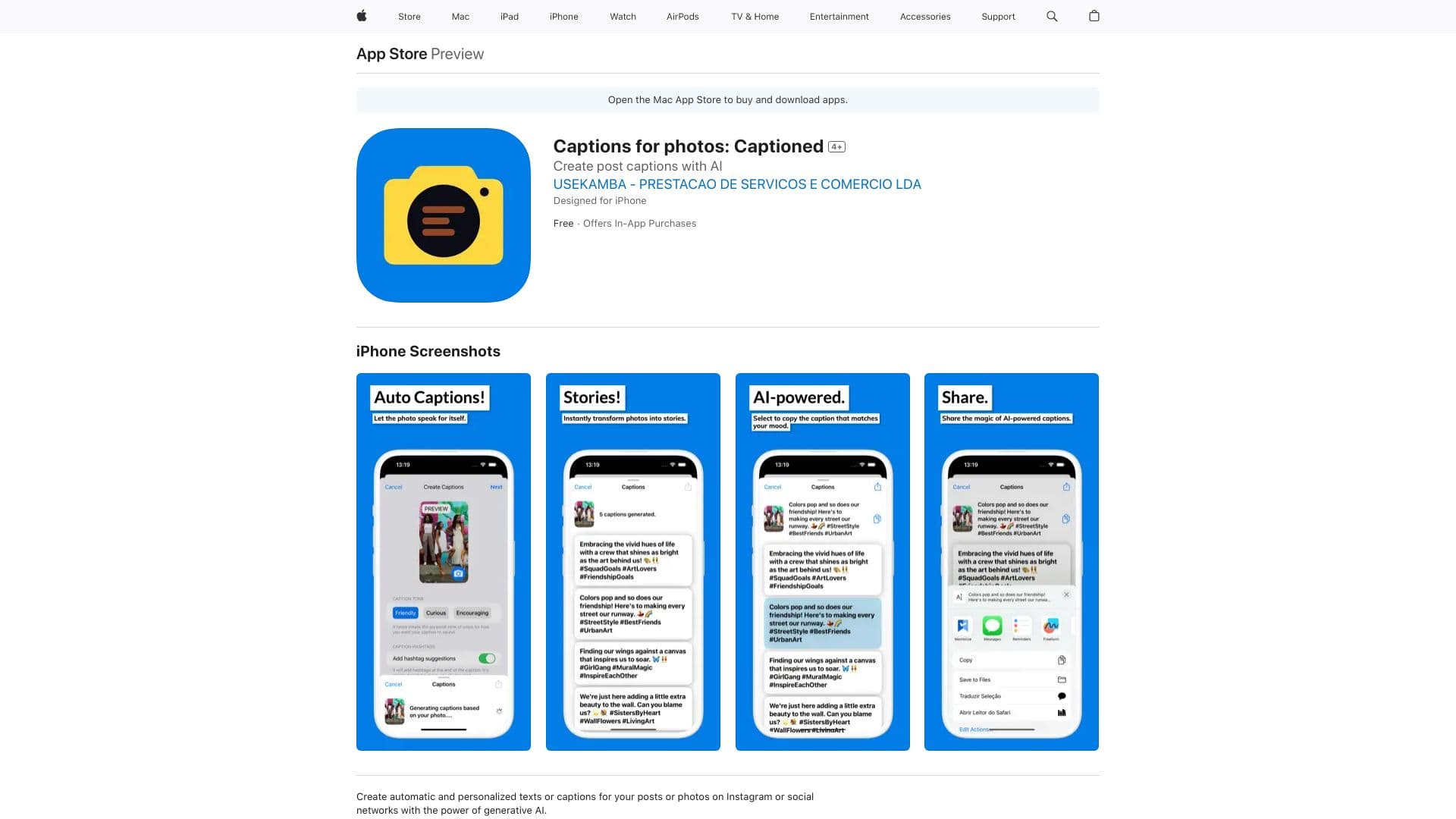 Captions for photos: Captioned thumbnail