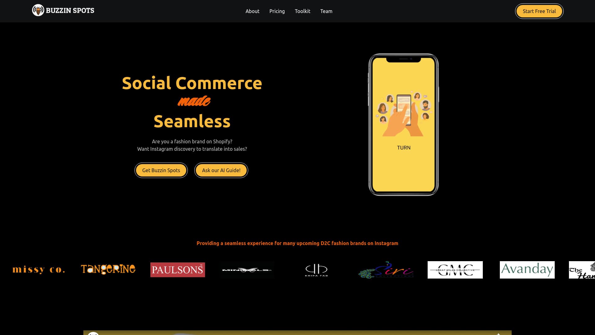 Buzzin Spots: AI Social Commerce Toolkit thumbnail