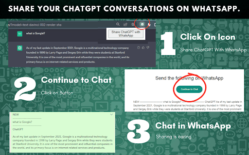 ChatGPT for WhatsApp: Share ChatGPT Chat thumbnail