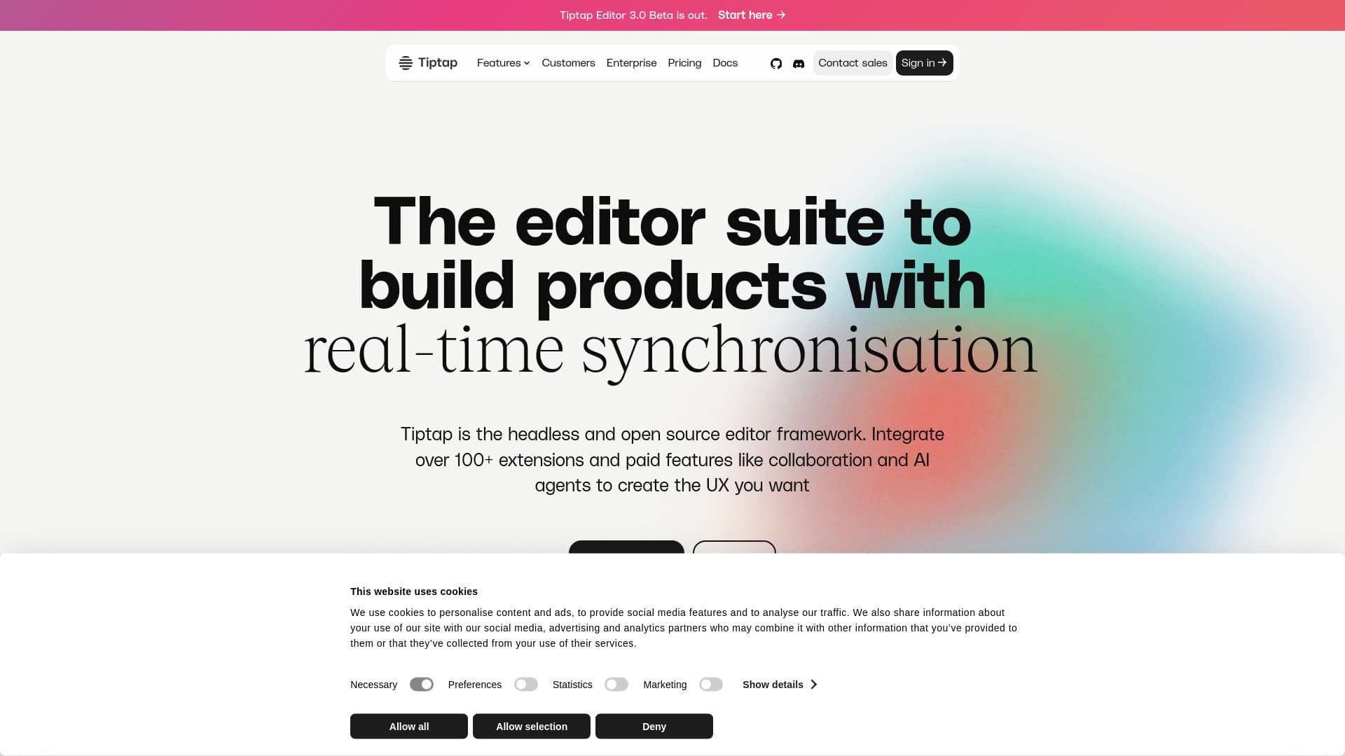 Tiptap Editor 3.0 Beta thumbnail