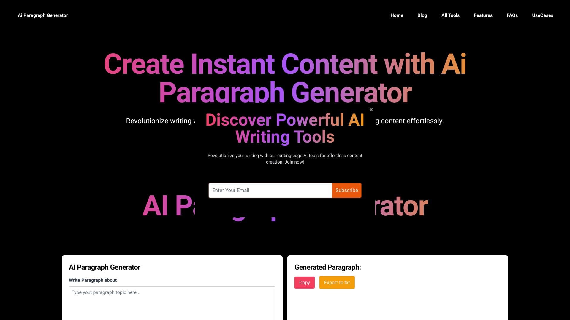 Paragraph Generator ai thumbnail