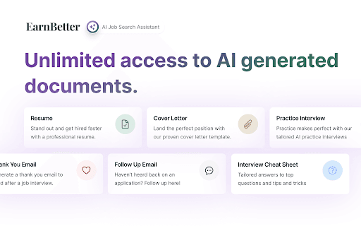 Earnbetter - AI Job Search Tracker. thumbnail