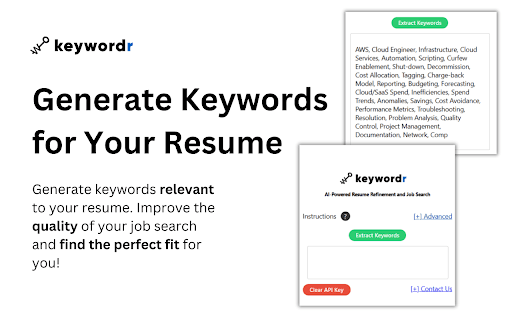 Keywordr: Resume Tool & AI Keyword Generation thumbnail