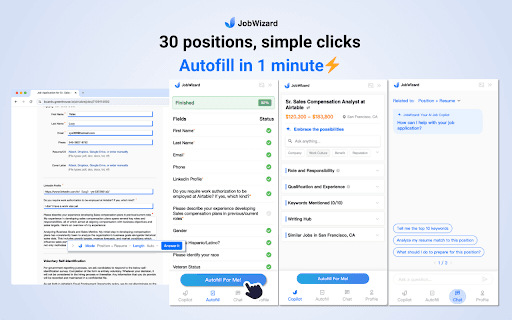 JobWizard - Job Application Copilot & Autofill thumbnail