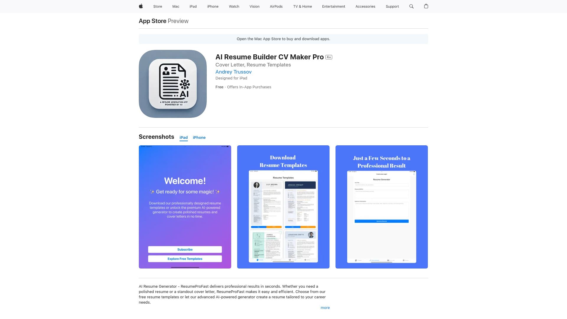 Resume AI Generator thumbnail