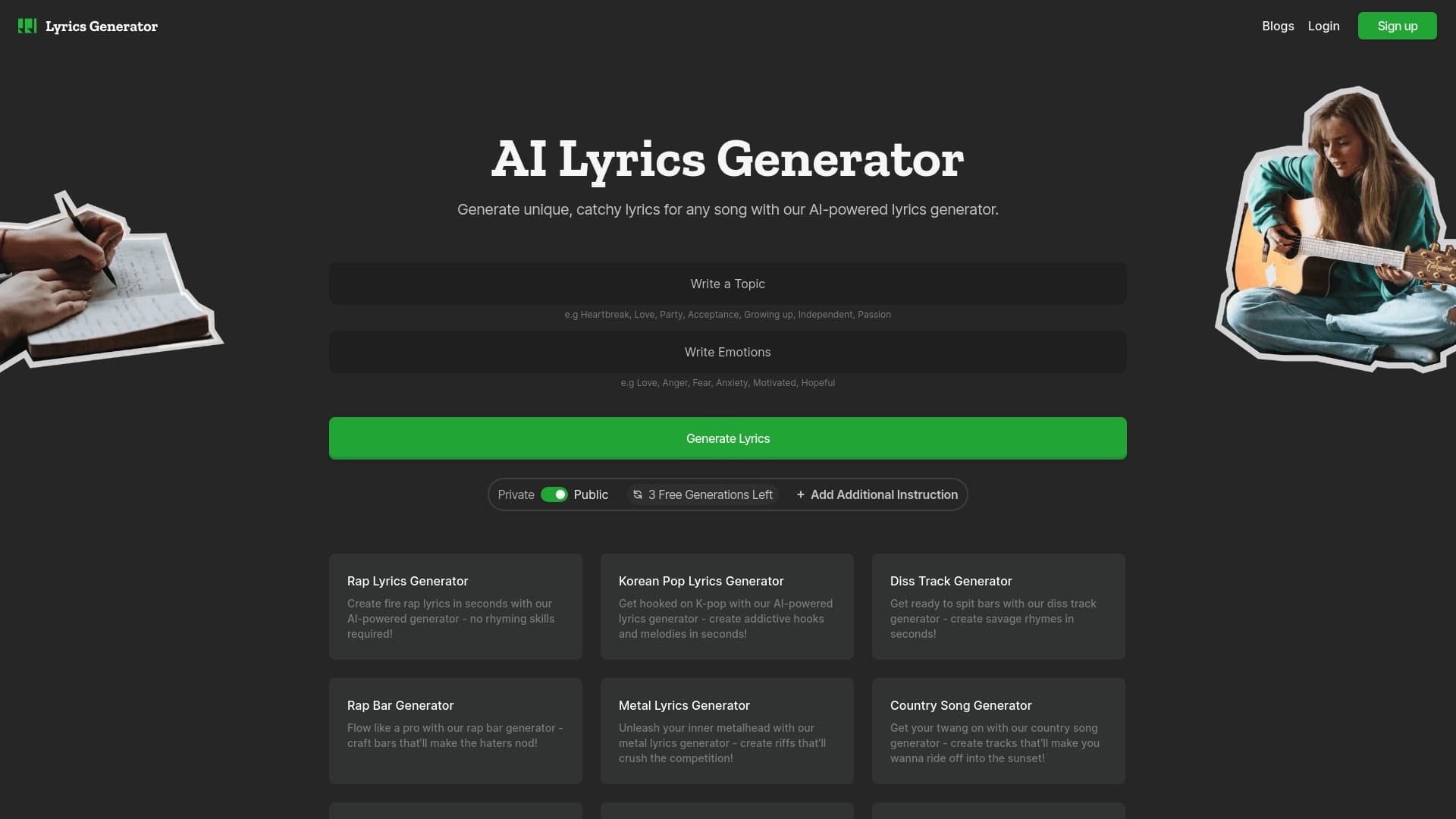 AI Lyrics Generator thumbnail
