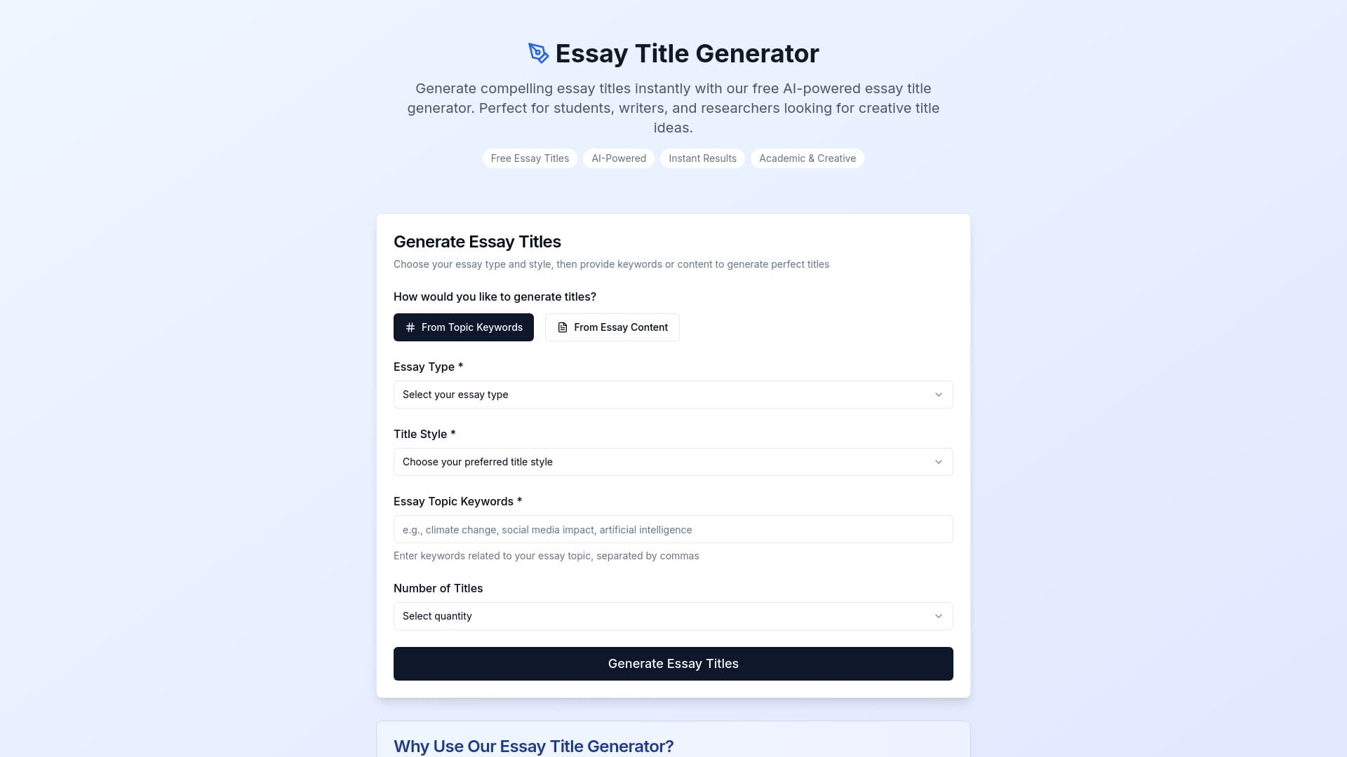 Essay Title Generator thumbnail