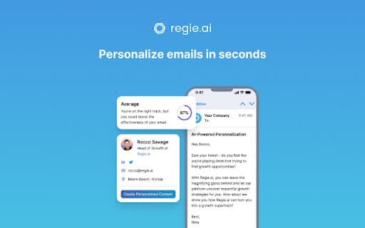 Regie.ai | AI Co-Pilot for Sales Emails thumbnail