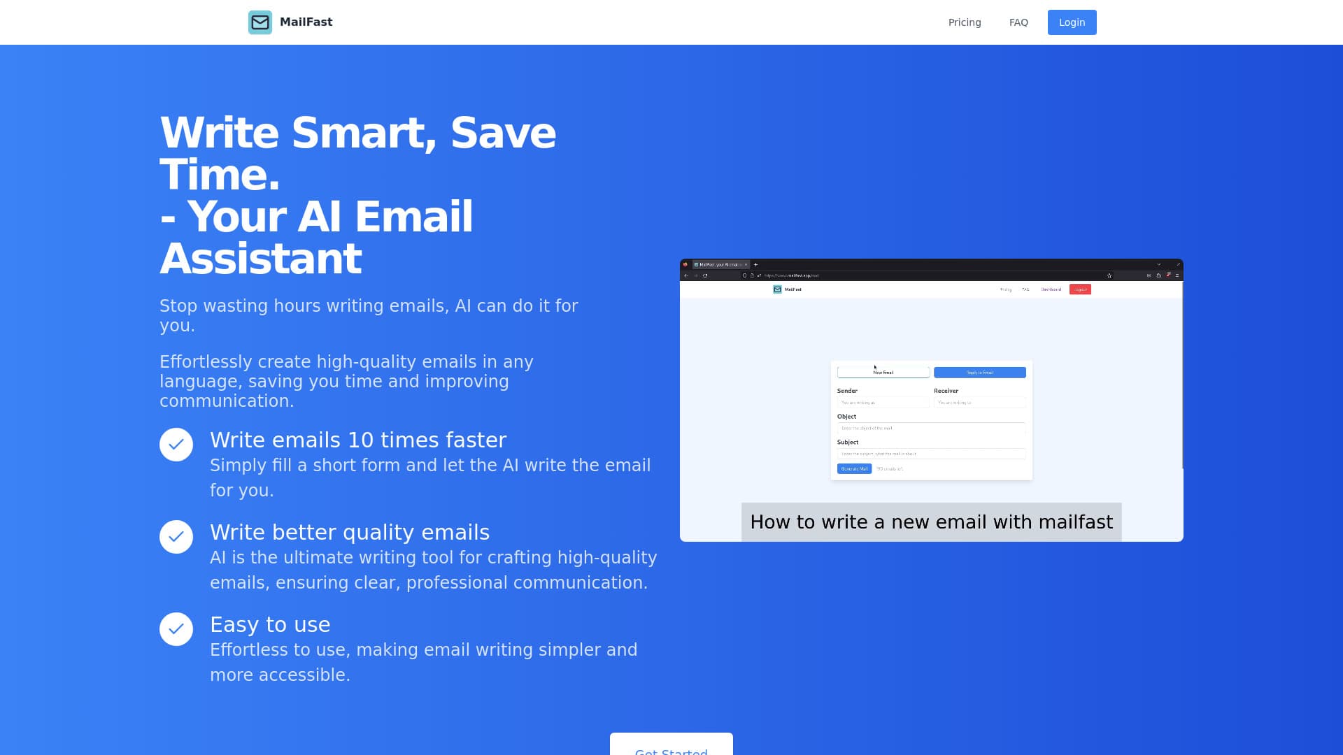 MailFast, your AI email writer thumbnail