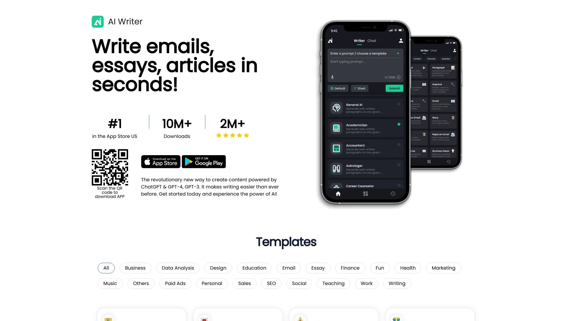 AI Writer: Essay Email Writing(APP) thumbnail