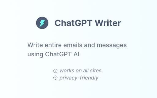 ChatGPT Writer - Write mail, messages with AI thumbnail