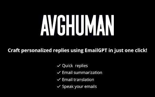 Avghuman: Email Writer, EmailGPT for Gmail thumbnail