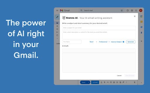 Stanza AI: ChatGPT AI Gmail Writing Assistant thumbnail