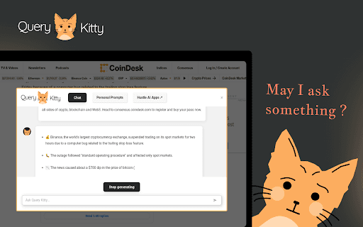 QueryKitty: ChatGPT context on any website thumbnail