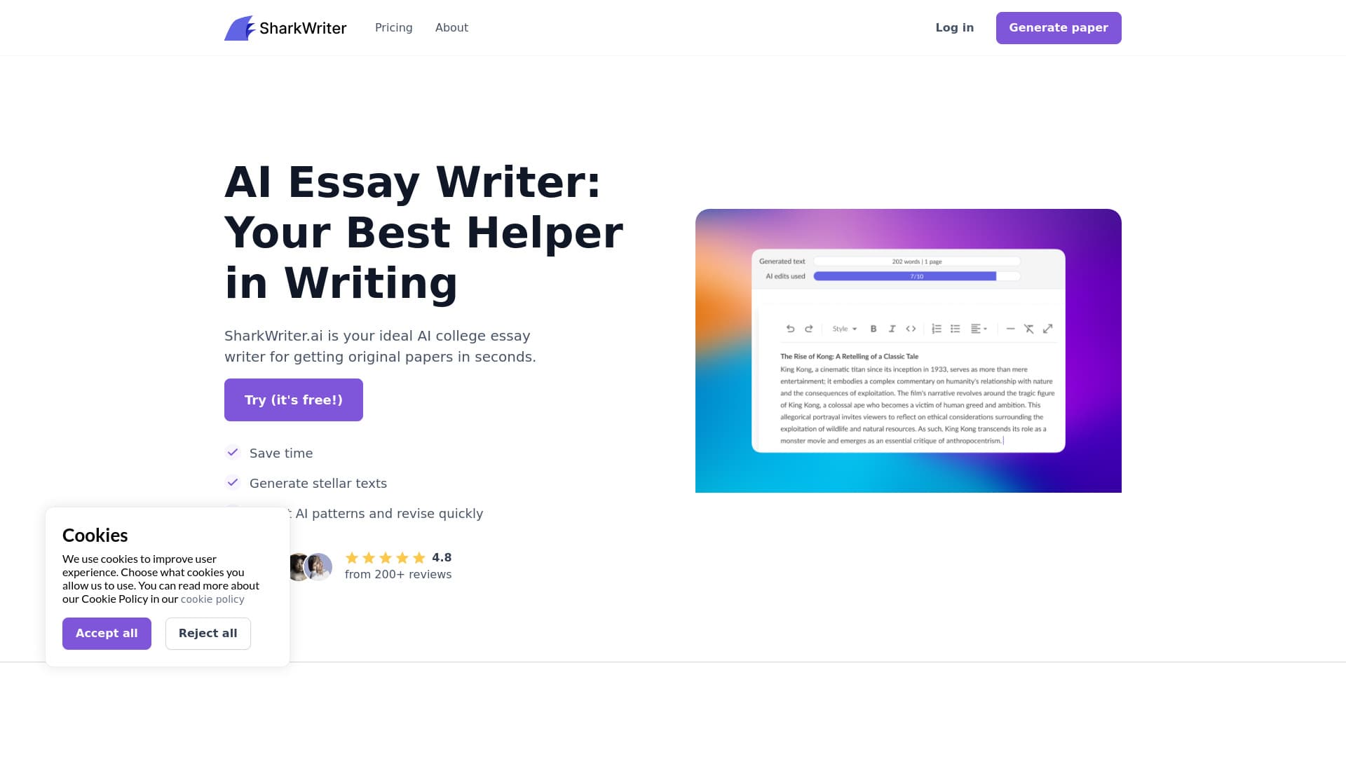 Sharkwriter.ai thumbnail
