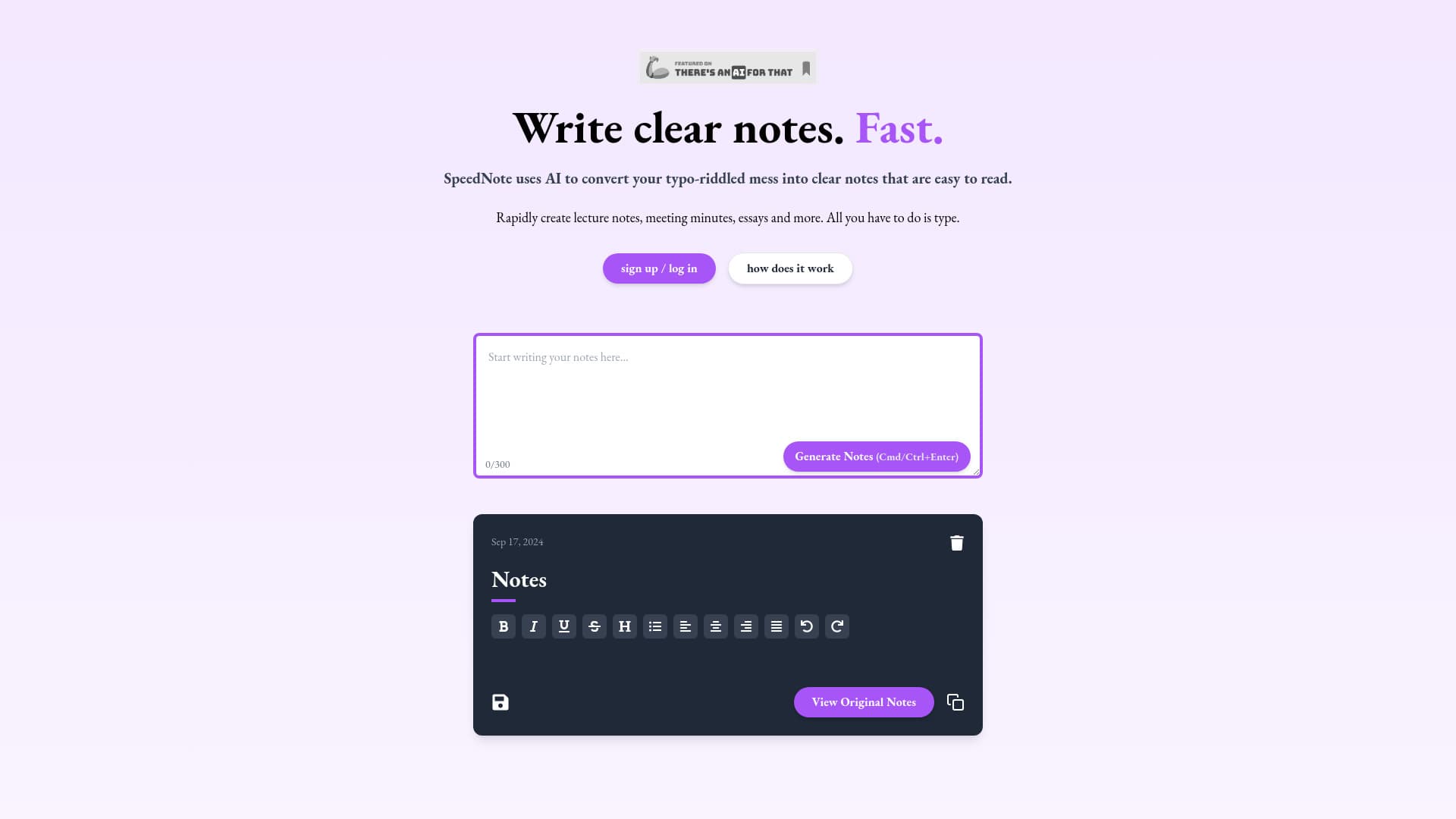 SpeedNote AI thumbnail