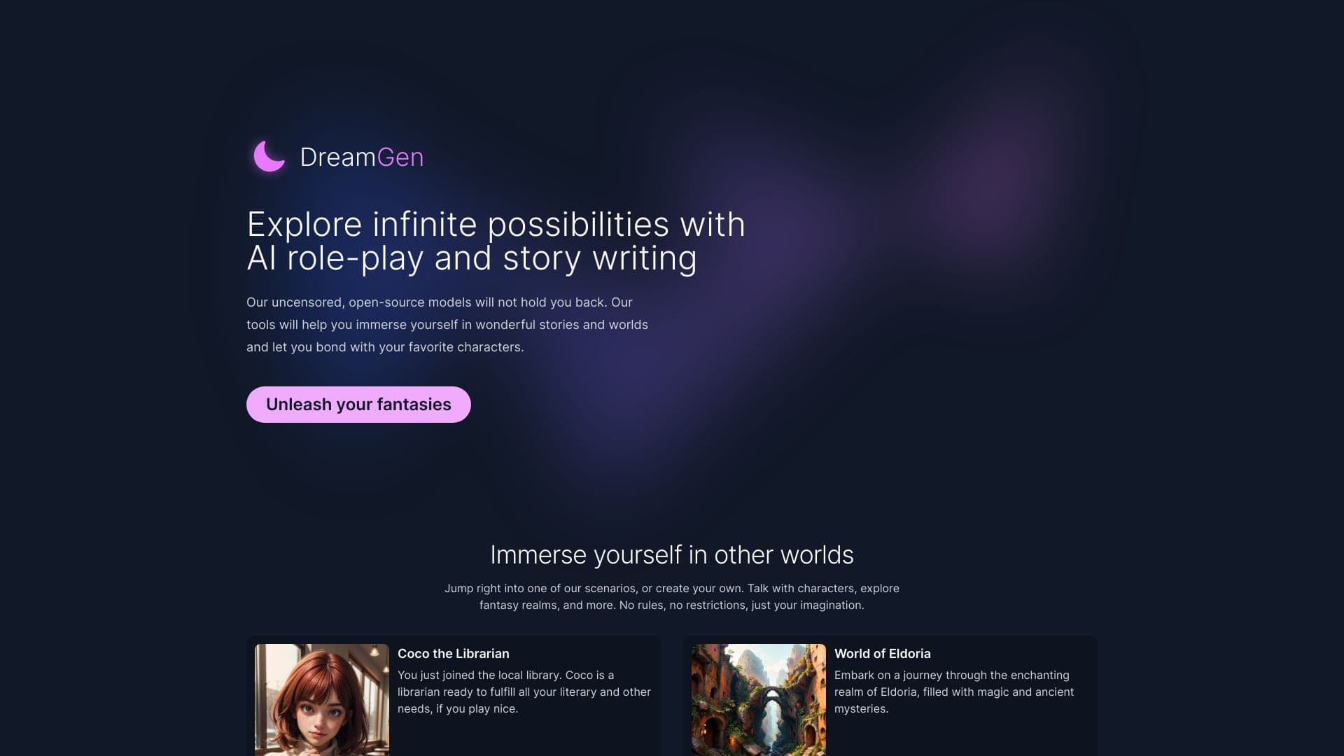 DreamGen: AI role-play & story-writing thumbnail