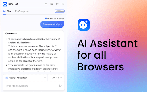 Lunabot - ChatGPT on any webpages thumbnail