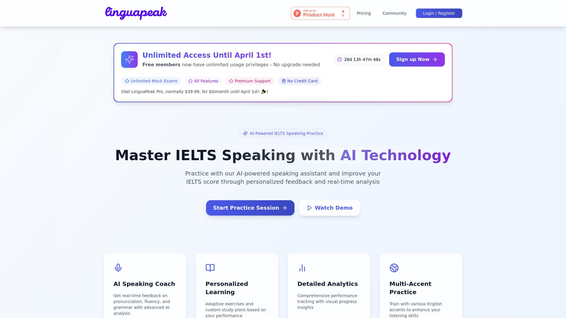 Linguapeak | IELTS speaking AI assistant thumbnail