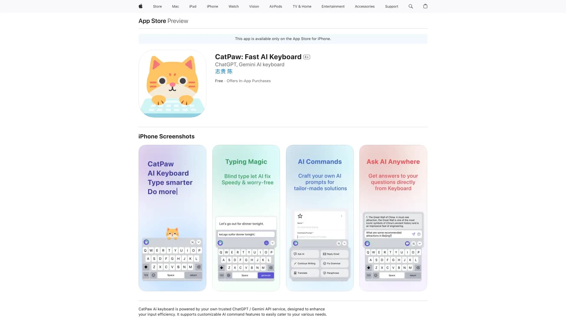 CatPaw AI Keyboard thumbnail