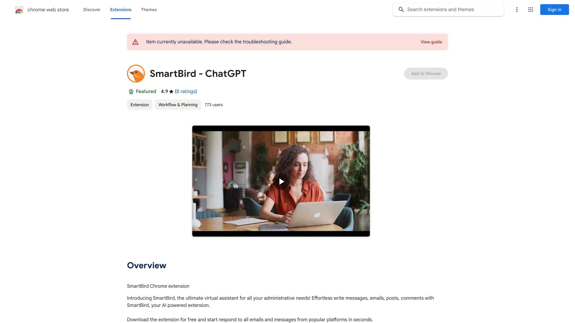 SmartBird - ChatGPT thumbnail
