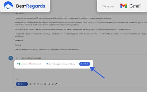 BestRegards - AI reply generator thumbnail