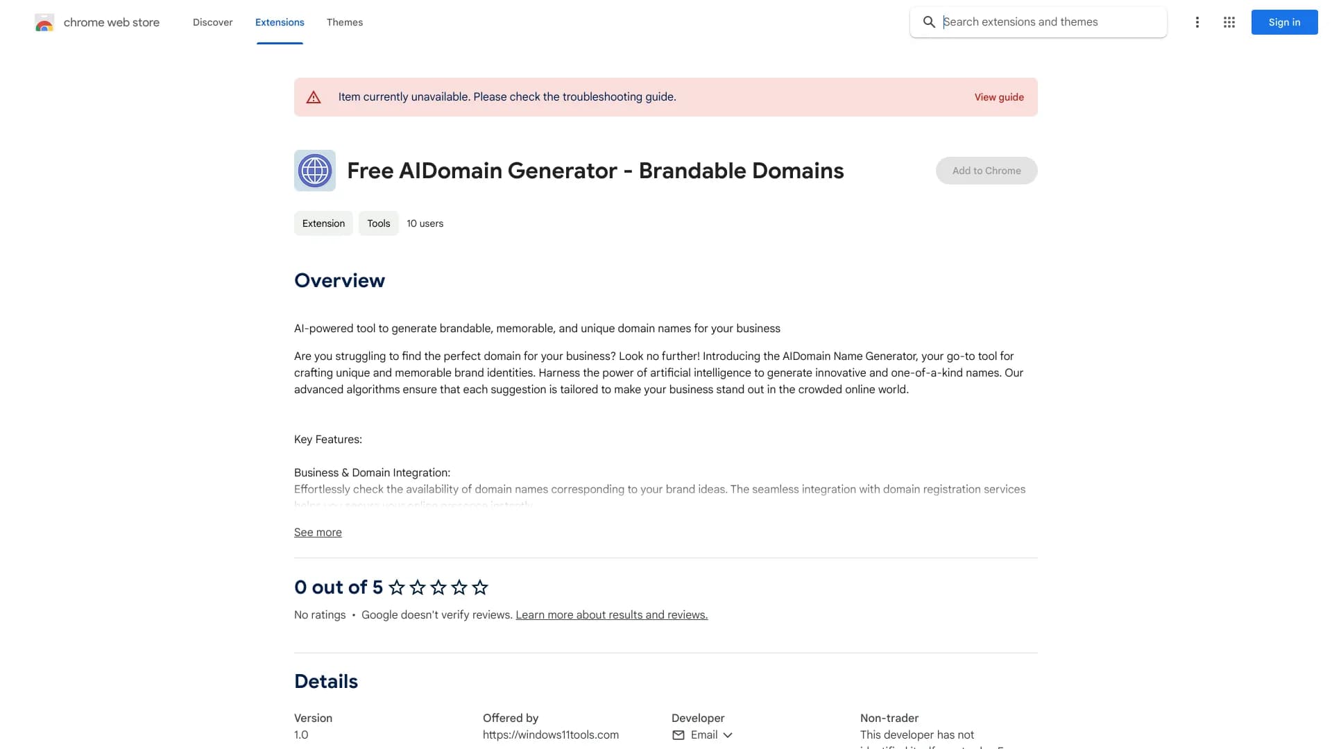 Free AIDomain Generator - Brandable Domains thumbnail