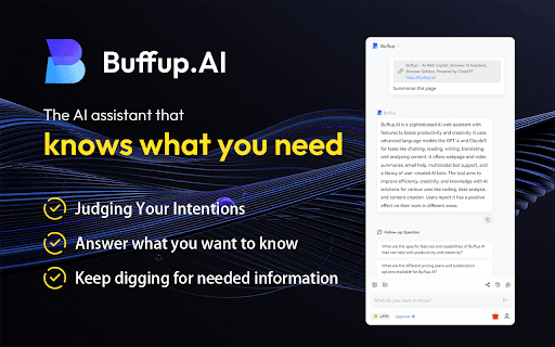 Buffup - AI Copilot of ChatGPT4 & Claude3 with 1K+ bots thumbnail