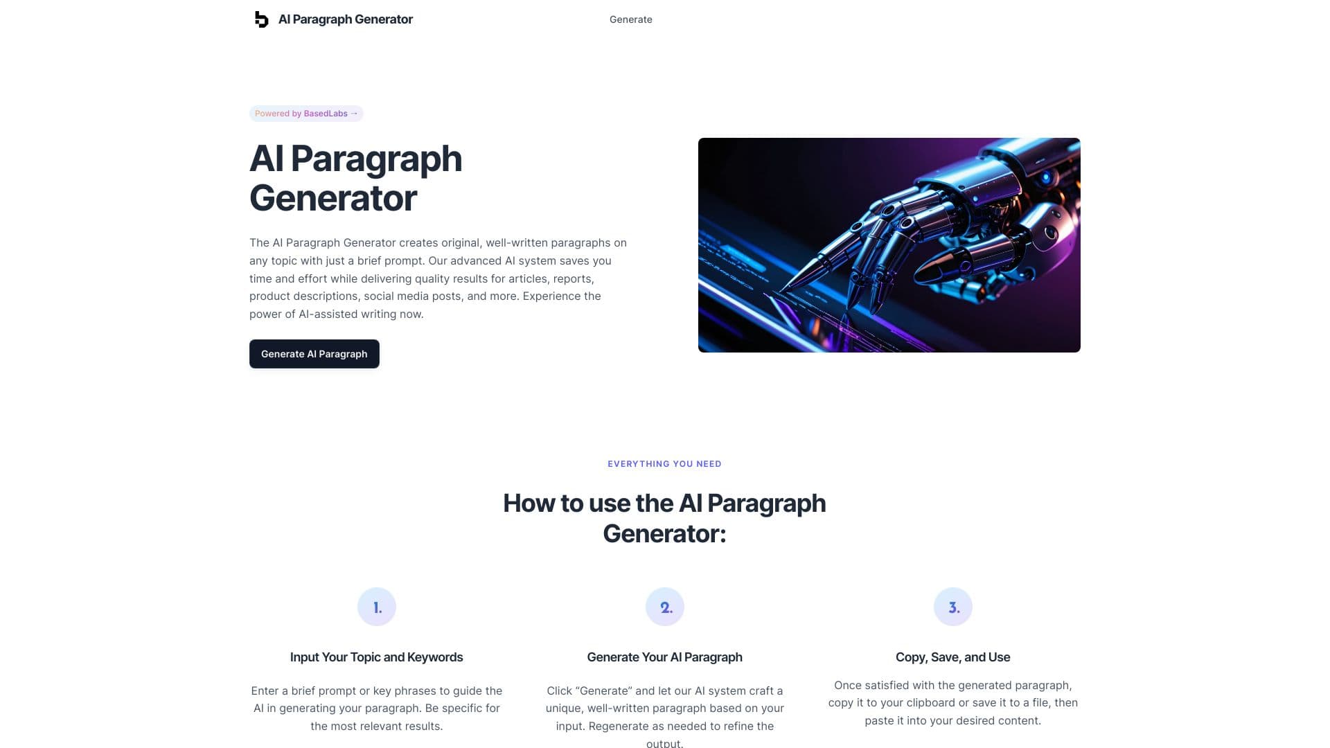 Free AI Paragraph Generator thumbnail