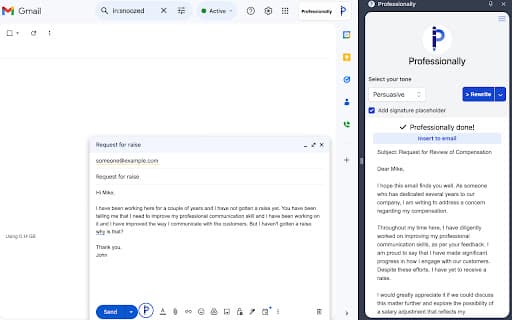 Professionally AI Email Writer thumbnail