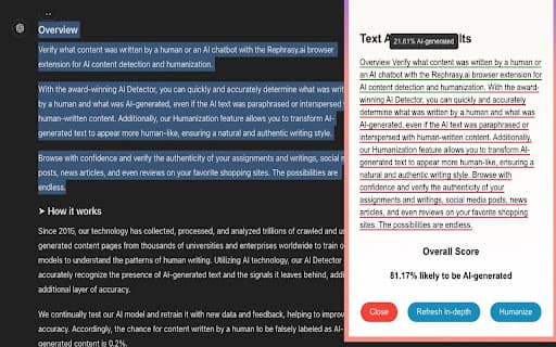 AI Humanizer and Detector by Rephrasy thumbnail