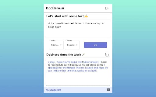 DocHero: ChatGPT Powered AI Writing Companion thumbnail