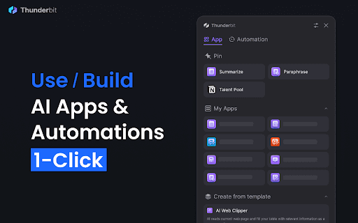 Thunderbit - Use & Build AI Apps thumbnail
