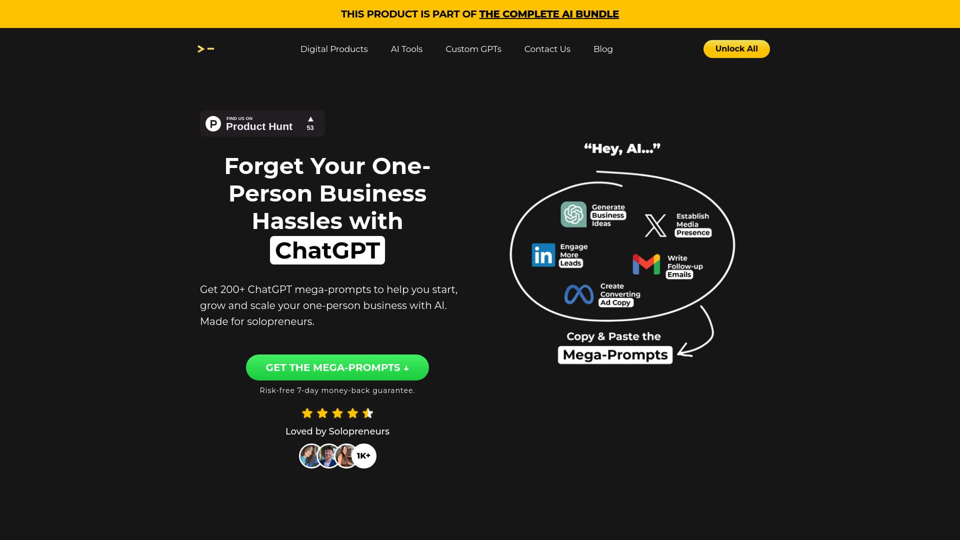 200+ ChatGPT Mega-Prompts for Solopreneurs thumbnail