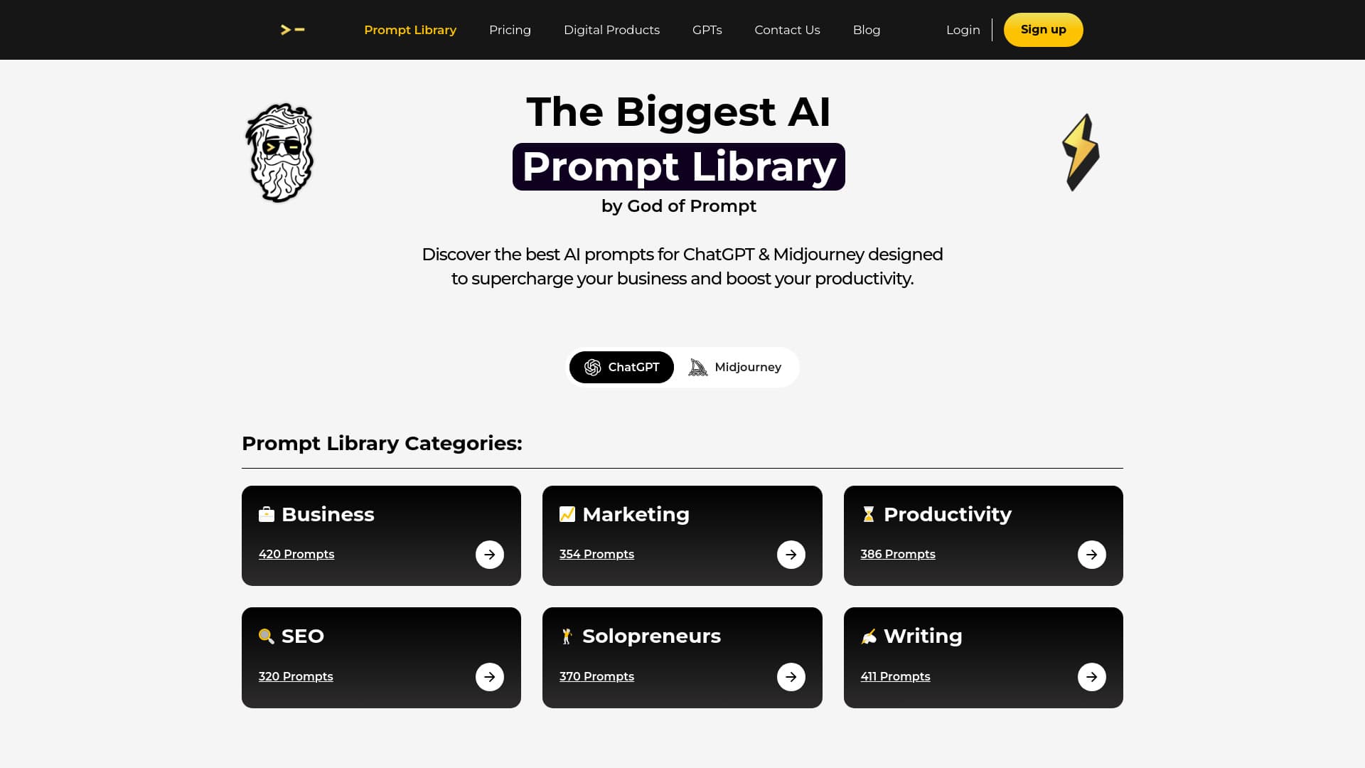 AI Prompt Library by God of Prompt thumbnail
