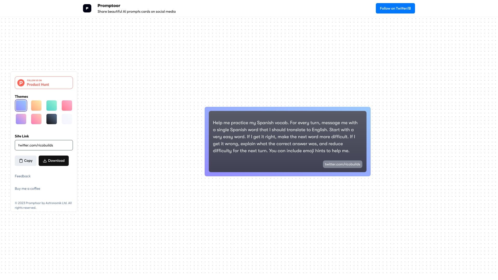 Promptoor screenshot