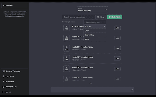CrowdGPT - ChatGPT prompt sharing thumbnail