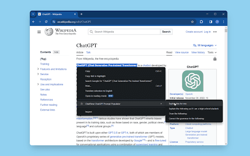 ChatFlow: ChatGPT Prompt Populator thumbnail