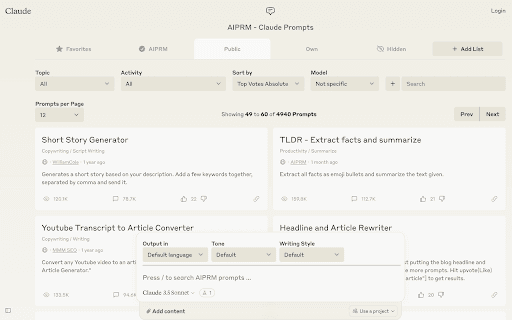 AIPRM for Claude thumbnail