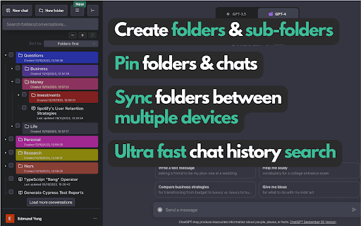 ChatGPT Folders & GPT-3.5/4 AI Online Copilot thumbnail