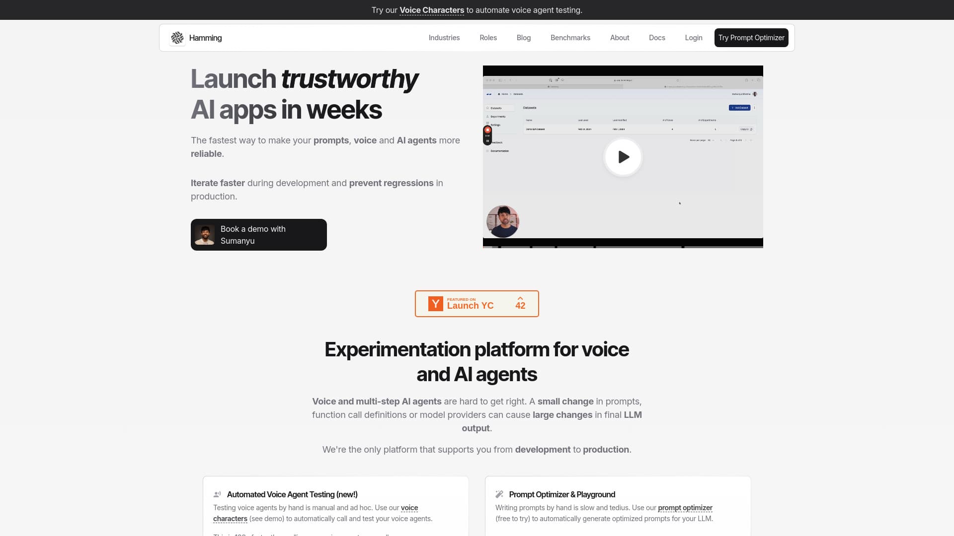 Hamming AI (YC S24) thumbnail