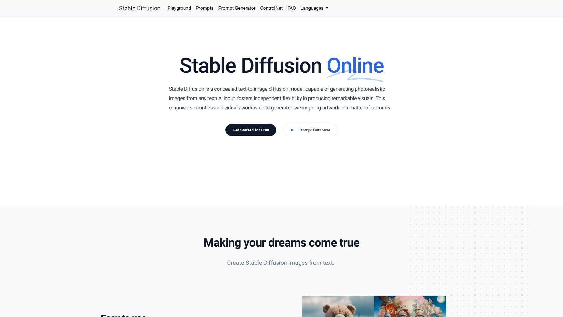 Stable Diffusion Online thumbnail