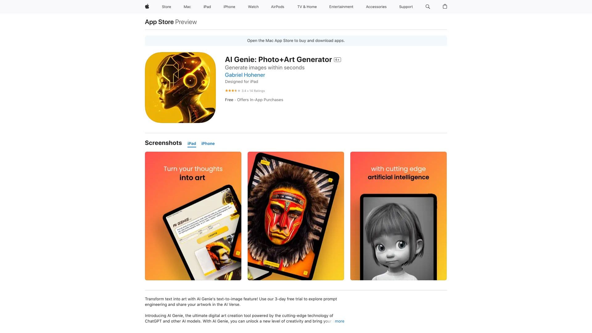 AI Genie: Photo + Art Generator thumbnail