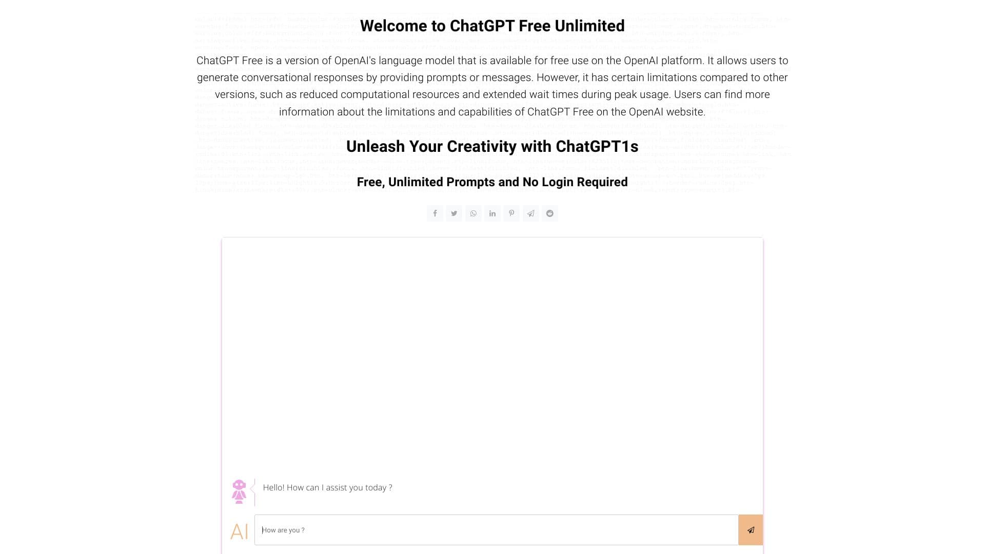 ChatGPT Free and Unlimited Prompts thumbnail