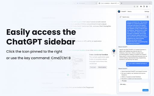 Blixem | ChatGPT conversational sidebar thumbnail