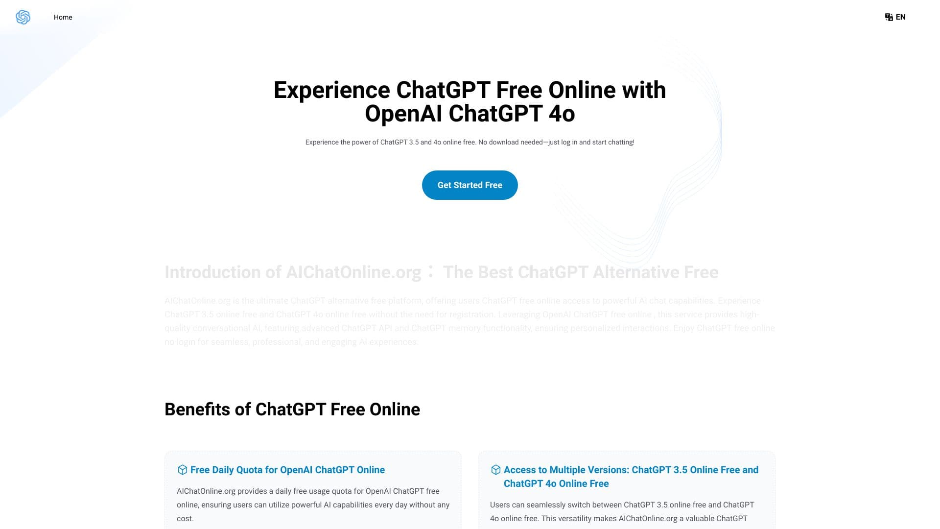 Experience ChatGPT Free Online with OpenAI ChatGPT 4o thumbnail